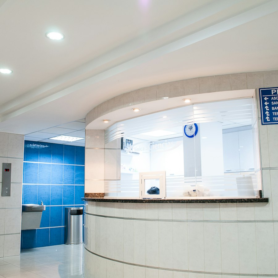 Reception area of a community health clinic supporting patient outreach and care coordination