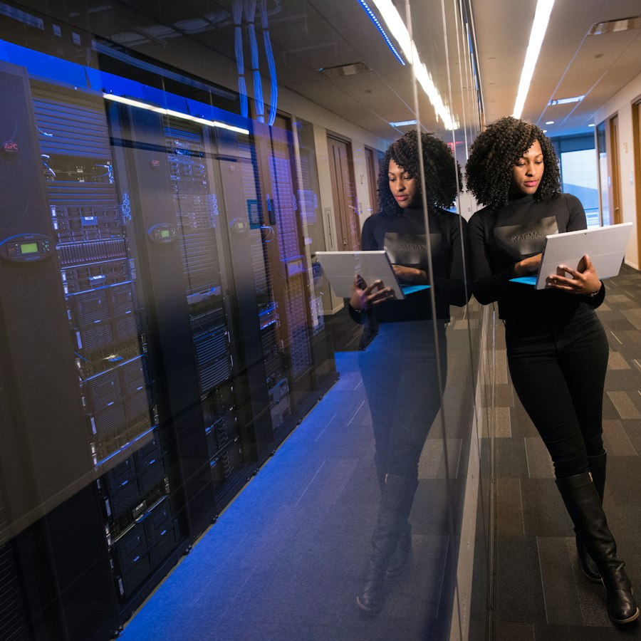 Specialist reviewing infrastructure monitoring for a health program